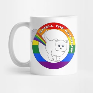 Smell The Rainbow - Funny Cat Rainbow Mug